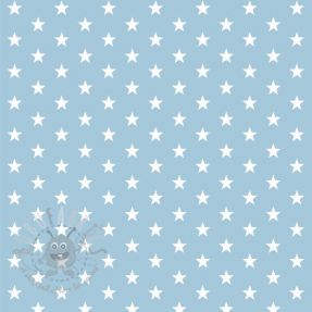 Țesătură din bumbac Petit stars light blue