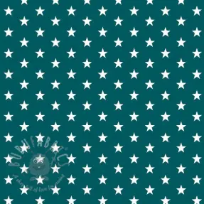 Țesătură din bumbac Petit stars petrol
