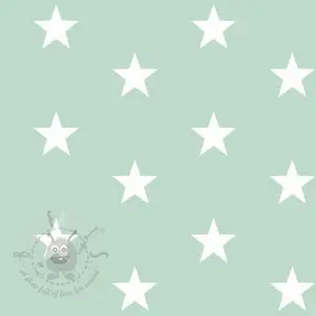 Țesătură din bumbac Stars mint