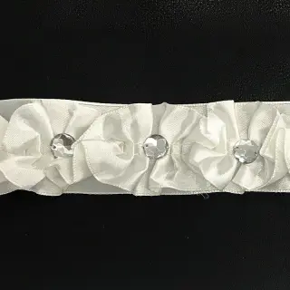 Panglică din satin Crystal cream