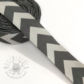 Panglică Chevron grey