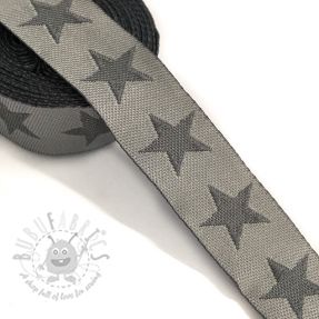 Panglică Stars light grey/dark grey