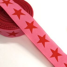 Panglică Stars pink/red