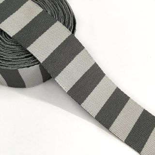Panglică Stripe grey