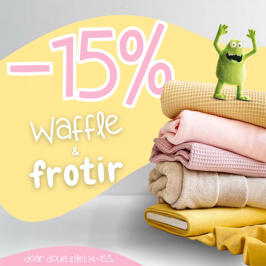 waffle a frote -15% RO