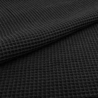 Țesătură din bumbac waffle black