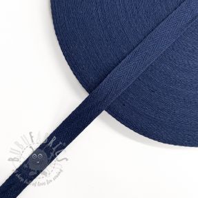 Bandă twill din bumbac 15 mm dark blue