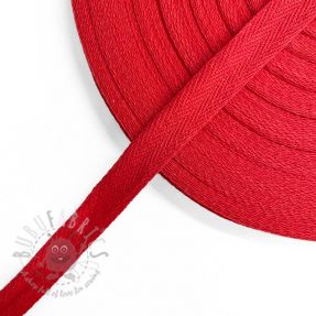 Bandă twill din bumbac 15 mm red