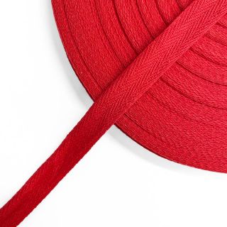 Bandă twill din bumbac 15 mm red