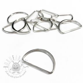 Semicerc D-Ring 25 mm silver