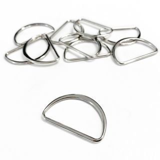 Semicerc D-Ring 25 mm silver