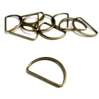 Semicerc D-Ring 40 mm messing