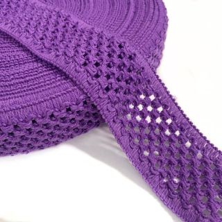 Elastic împletit 5 cm purple