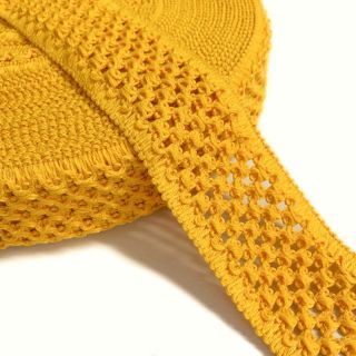 Elastic împletit 5 cm yellow