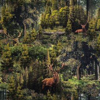 Țesătură decorativă Ancient forest digital print