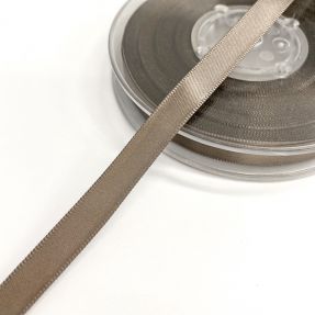 Panglică din satin reversibilă 9 mm taupe