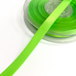 Panglică din satin reversibilă 9 mm neon green