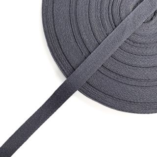 Bandă twill din bumbac 15 mm grey