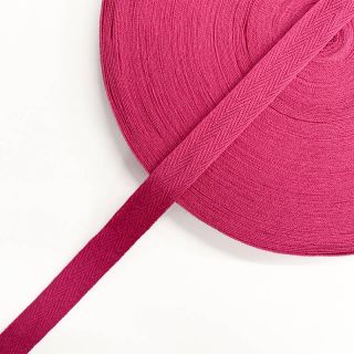 Bandă twill din bumbac 15 mm fuchsia