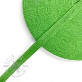 Bandă twill din bumbac 15 mm lime