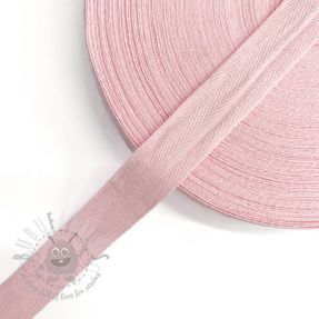 Bandă twill din bumbac 25 mm pink