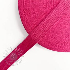 Bandă twill din bumbac 25 mm fuchsia