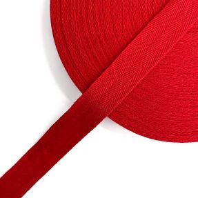 Bandă twill din bumbac 25 mm red