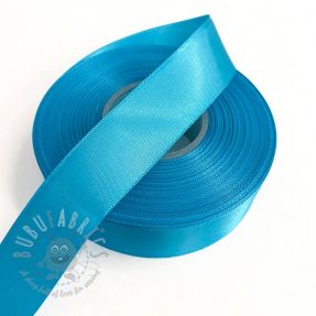 Panglică din satin reversibilă 25 mm aqua