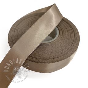 Panglică din satin reversibilă 25 mm taupe