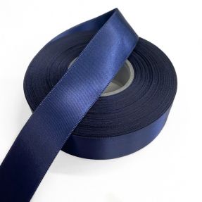 Panglică din satin reversibilă 25 mm dark blue