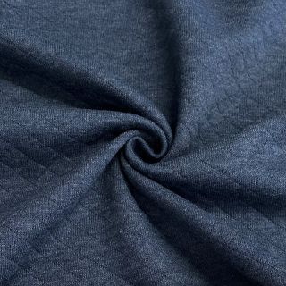 Material textil pentru trening matlasat indigo melange