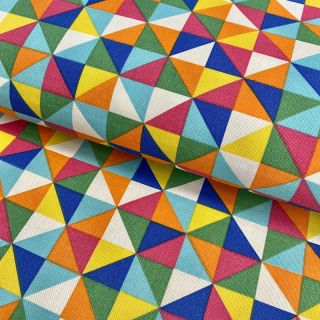 Țesătură decorativă premium Diamond triangle multicolour