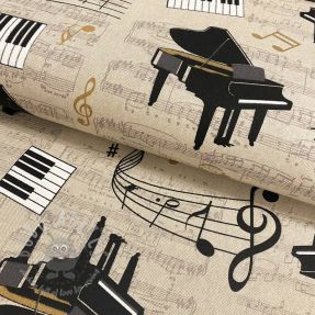 Țesătură decorativă Linenlook Instrumental duet