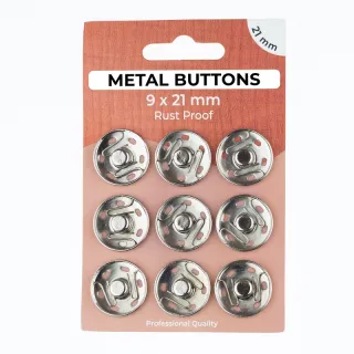 Capsă METAL 21 mm silver
