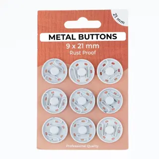 Capsă METAL 21 mm off white