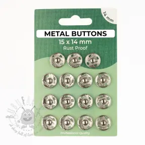 Capsă METAL 14 mm silver