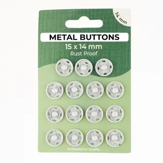 Capsă METAL 14 mm off white