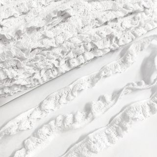 Dantela elastică din bumbac white