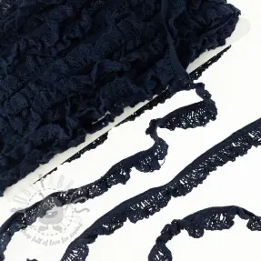 Dantela elastică din bumbac dark blue