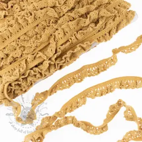Dantela elastică din bumbac old yellow
