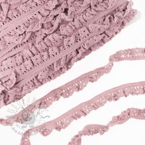 Dantela elastică din bumbac washed pink