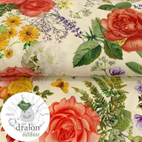 Țesătură decorativă teflonată TEFLON ROSE GARDEN