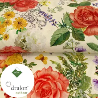 Țesătură decorativă teflonată TEFLON ROSE GARDEN