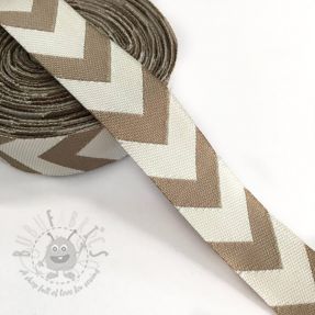 Panglică Chevron beige