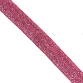 Bandă elastică strălucitoare 20 mm fuchsia