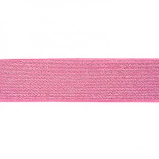 Elastic neted 5 cm glitter fuchsia