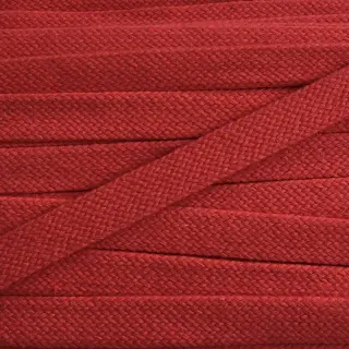 Șnur plat din bumbac 15 mm red