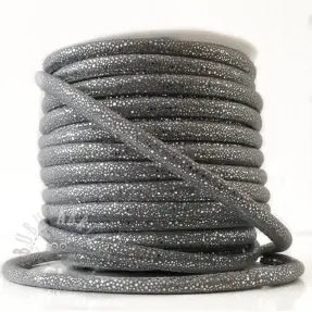 Șnur din imitație piele întoarsă Luxe grey