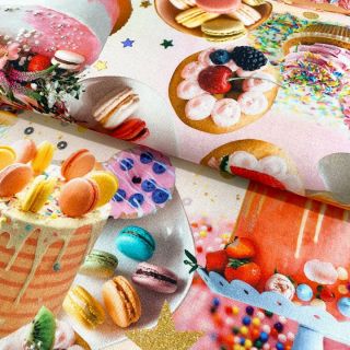 Țesătură decorativă Cake sprinkle party digital print