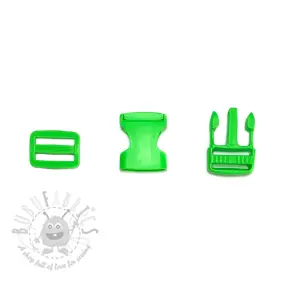 Cataramă trident metalică 25 mm lime
